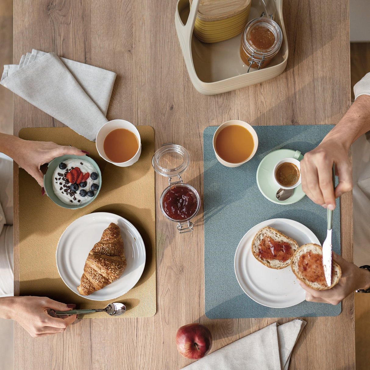 guzzini guzzini tovaglietta double face fiber 43 x 30 cm sabbia ean 22606839