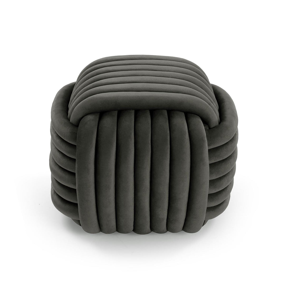 Versa Pouf Quadrato Grigio Scuro