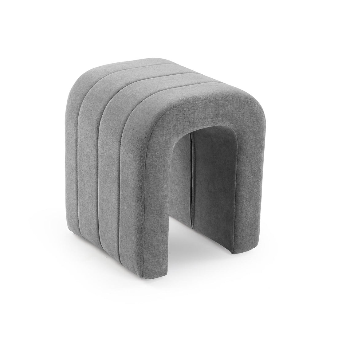 Versa Sgabello Imbottito Grigio Chiaro