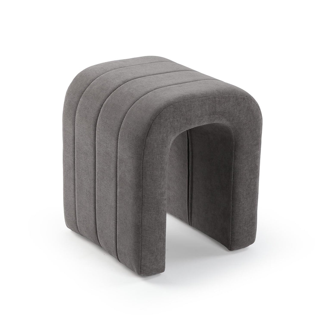 Versa Sgabello Imbottito Grigio Scuro