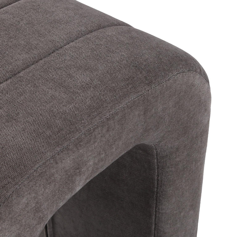 Versa Sgabello Imbottito Grigio Scuro