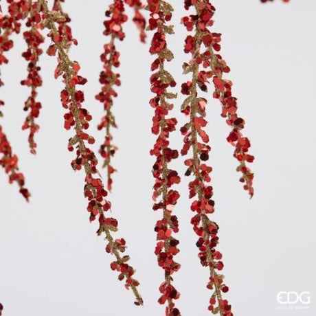EDG Enzo De Gasperi Spiga Natalizia Glitter Cadente H75 cm Rossa – Decorazione di Natale