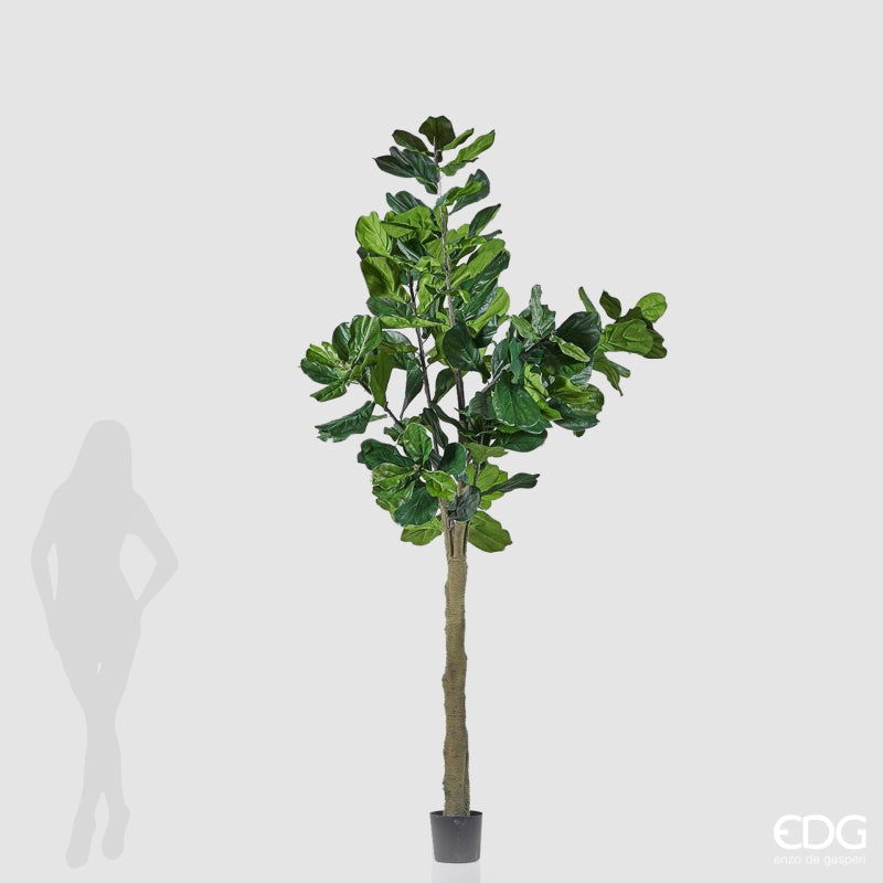 edg enzo de gasperi edg enzo de gasperi ficus lyrata con vaso artificiale h 275 cm green ean 8056372589973