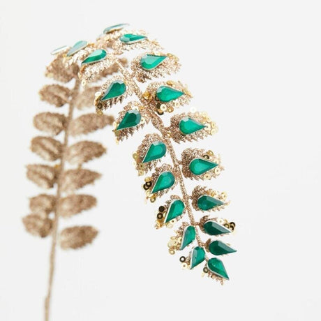 EDG Enzo De Gasperi Ramo Felce Diamonds H88 cm Verde – Ramo Decorativo Natalizio