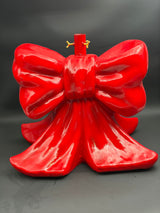 Precious Home Base Decorative Christmas Tree Bow Polyresin 57cm Red