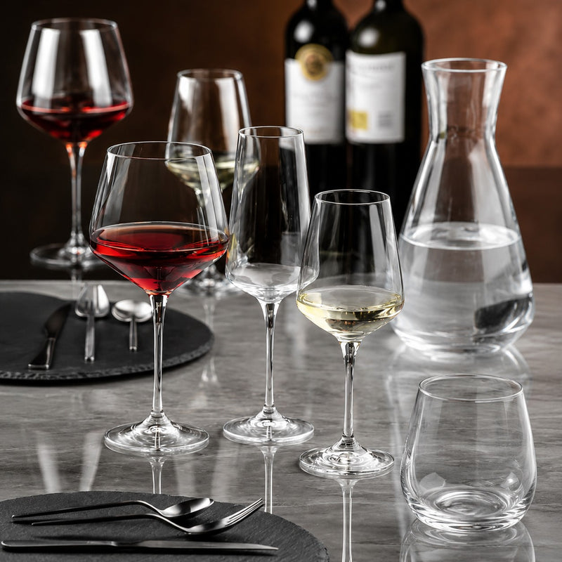 RCR Cristalleria Italiana Aria - A72 Burgundy - Set da 6 Calici Vino in Vetro