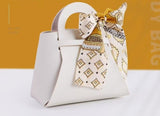 Bonturi Casa BORSETTA MINI Bomboniera FOULARD WHITE Portaconfetti 1 Pz