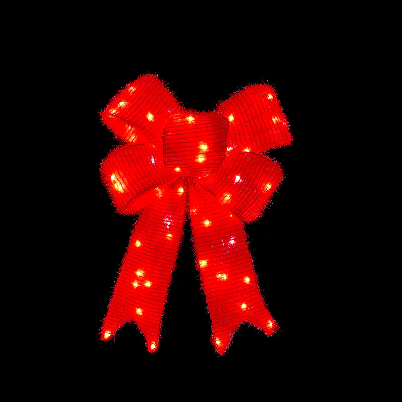 Bonturi Casa Fiocco Rosso Led Natale 50 cm 84 LED IP 44