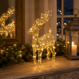 EDG Enzo De Gasperi Decoro Renna di Natale Led Intreccio 40 MicroLed  H 37 Cm L 25 Cm L 12 Cm  IP20 Gold