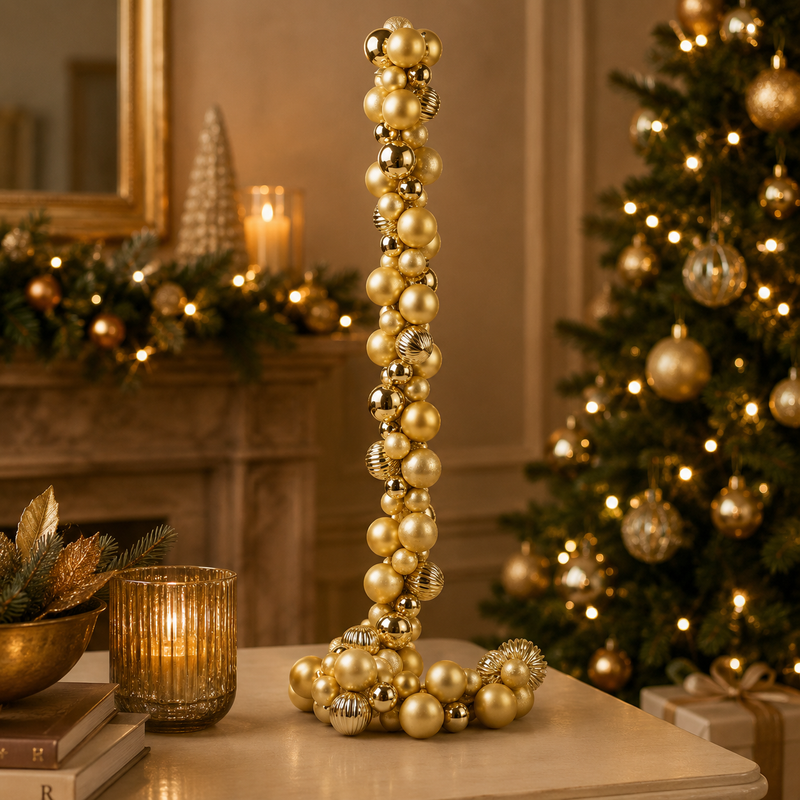EDG Enzo De Gasperi Festone Natale Pallemix X100 L 150 Cm Gold