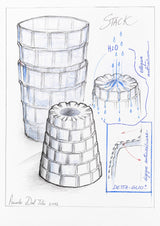 RCR Cristalleria Italiana Stack - DOF - Set da 6 Bicchieri in Vetro