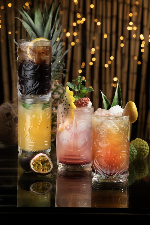 RCR Cristalleria Italiana Tiki Etruria - Set da 4 Bicchieri Acqua e Cocktail in Vetro