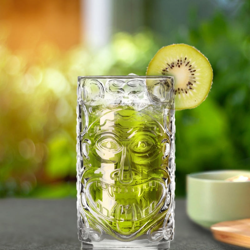 RCR Cristalleria Italiana Tiki Etruria - Set da 4 Bicchieri Acqua e Cocktail in Vetro