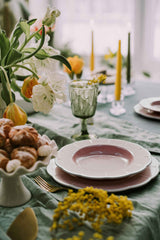 guzzini guzzini piatto fondo melamina flora d 24 cm table decor celeste polvere ean 8008392388746