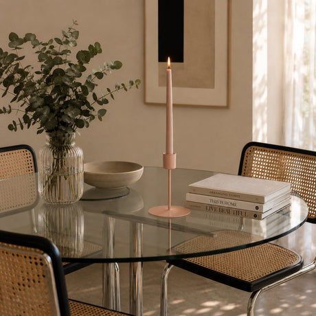 Tono Su Tono Candelabro Metallo Rosa