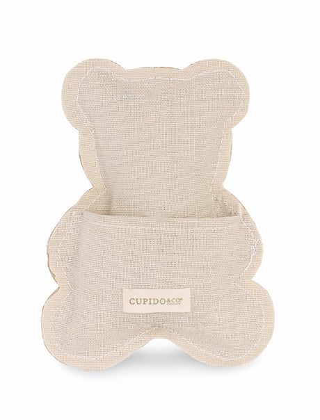 Cupido&Co. Sacchetto Orsetto Cuore Azzurro 100 x 135 Mm Beige 12 Pz