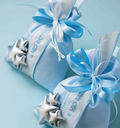 Cupido&Co. Sacchetto Portaconfetti 80 x100 Mm Azzurro 12 Pz