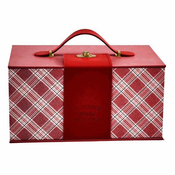 L'Arcolaio Bauletto Rettangolare Grande Vintage Red  28X19X14 Cm