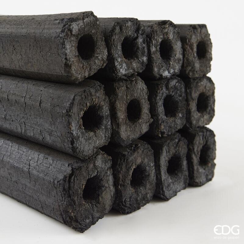 EDG Enzo De Gasperi Bricchetti di Carbone 10 kg – Combustibile per Barbecue e Grigliate