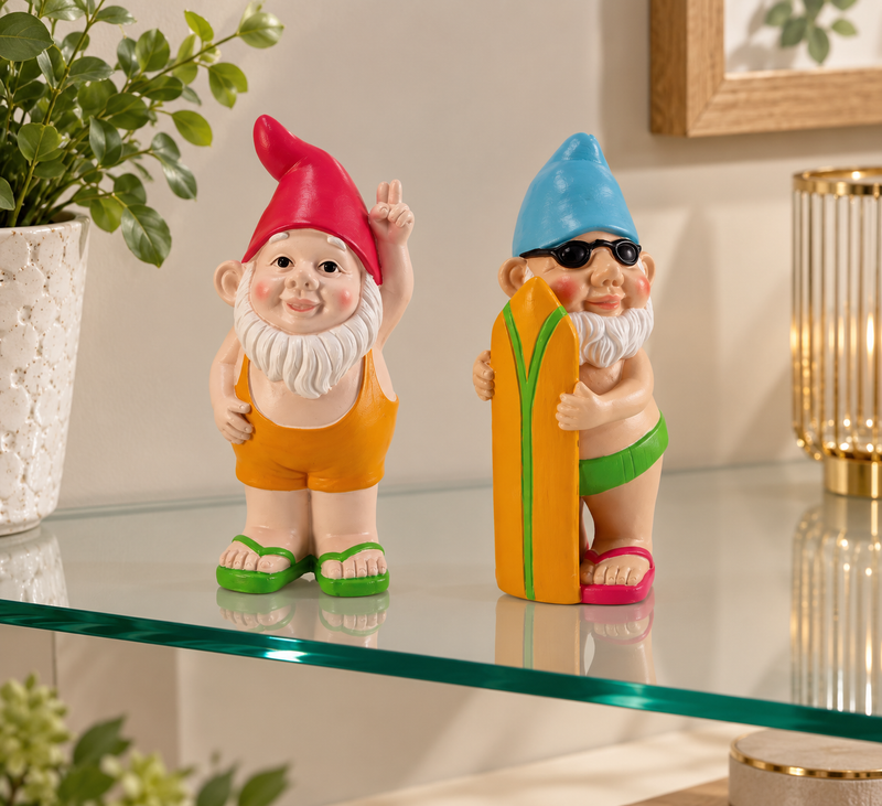 Ad Trend Folletto Decorativo in Resina H 20 cm 8 x 8 cm – Statuetta Natalizia per Casa, Modelli Assortiti 1 Pz