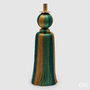 EDG Enzo De Gasperi Portacandela Nappa Natale H 45 Cm Verde Oro