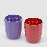 edg enzo de gasperi portacandela satin tumbler h 96 cm d 8 cm ass vetro red violet 1 pz ean 8059824504876