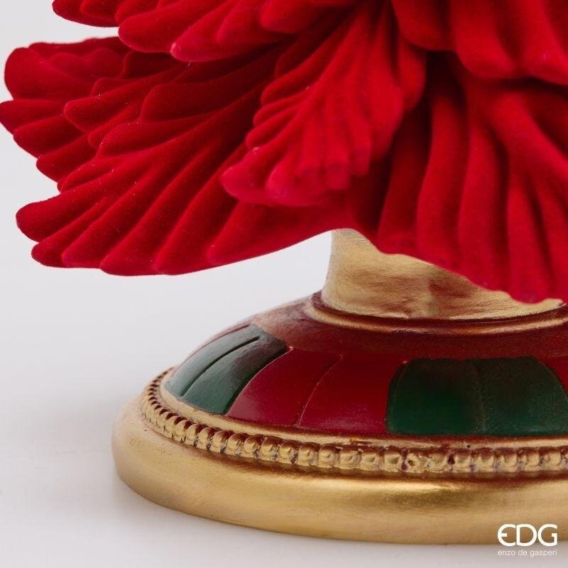 EDG Enzo De Gasperi Portacandela Pino Natalizio H36 cm Verde Rosso – Decorazione di Natale