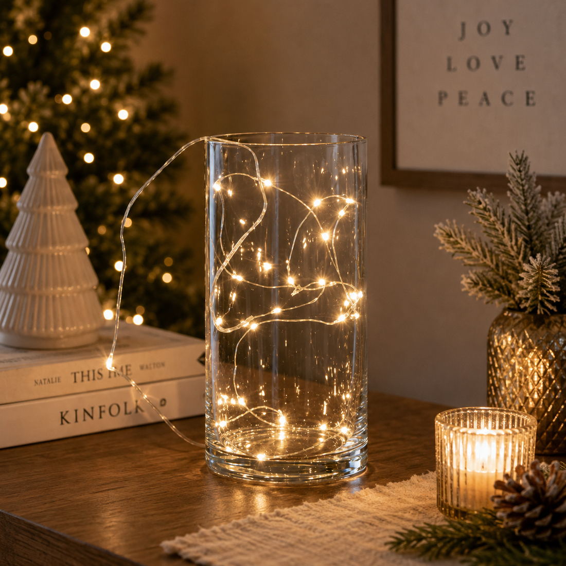 EDG Enzo De Gasperi Luci Natale MicroLed X 20 140 + 50 Cm Ivory