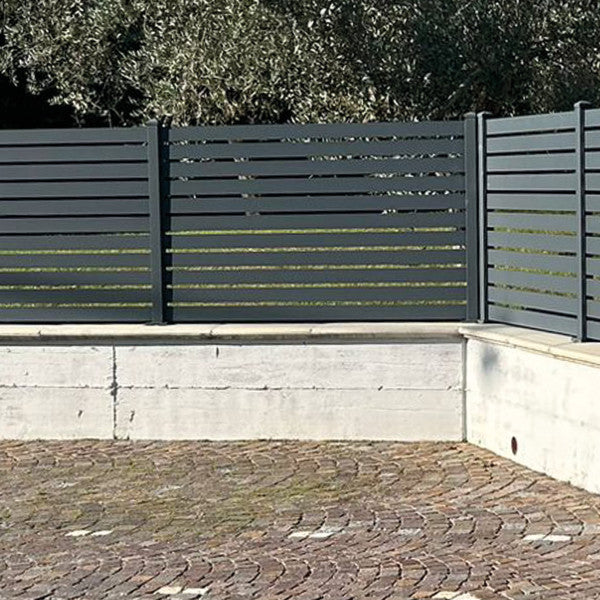 L'Arcolaio Recinzione Miami Set 4 Doghe Antracite Opaco Outdoor