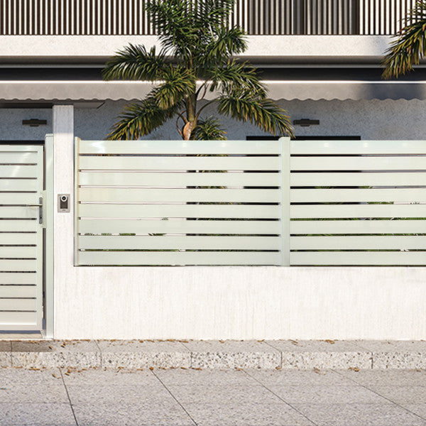 L'Arcolaio Recinzione Miami Set 4 Doghe Bianche Lucido Outdoor