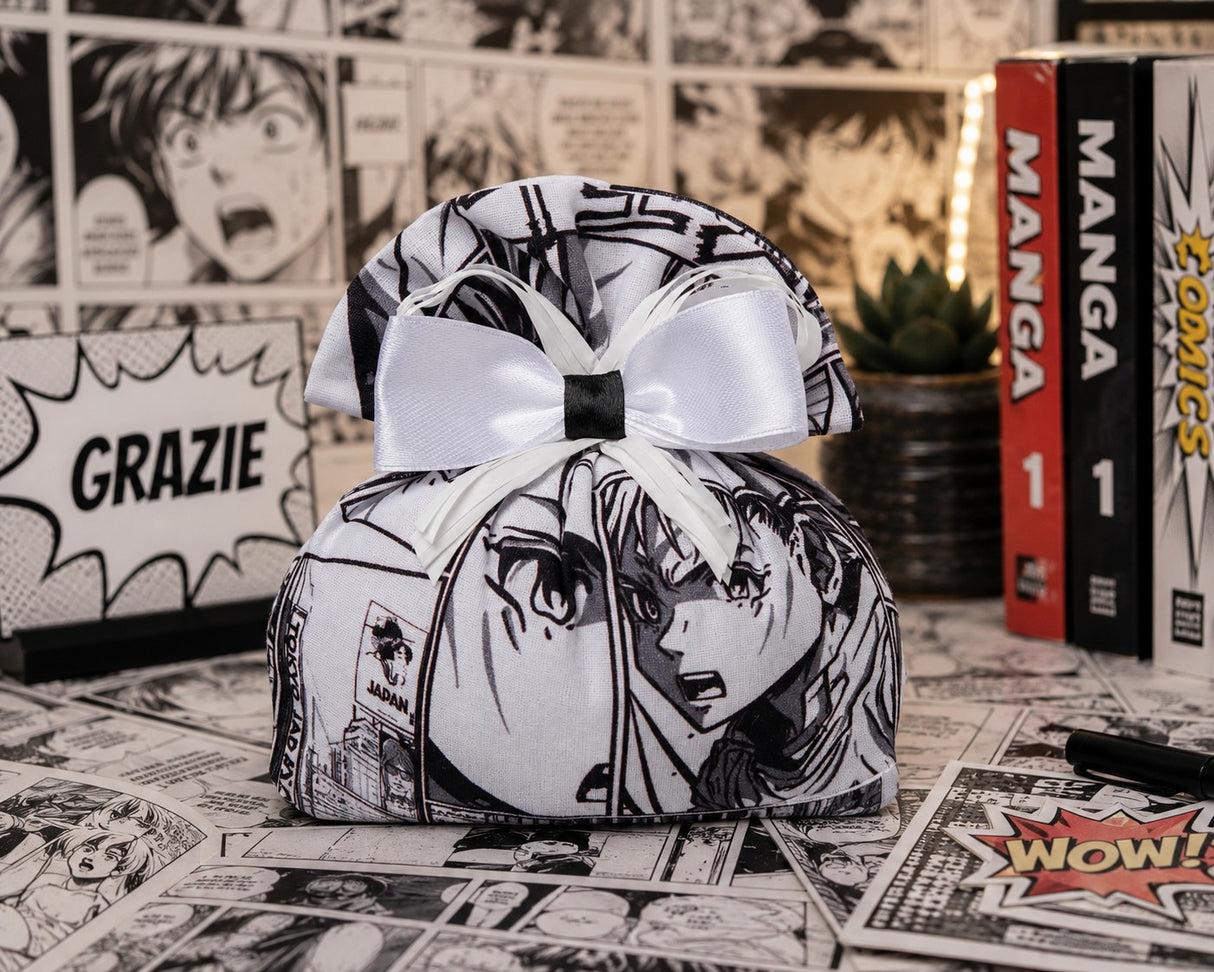 Creazioni per Enzo Sacchetto Bomboniera Portaconfetti Comics Anime Flipper 13x14 cm Cf 10 pz