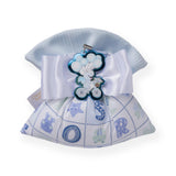 Creazioni per Enzo Sacchetto Bomboniera Baby Letterina Celeste 11x9 cm Portaconfetti Cf 10 pz