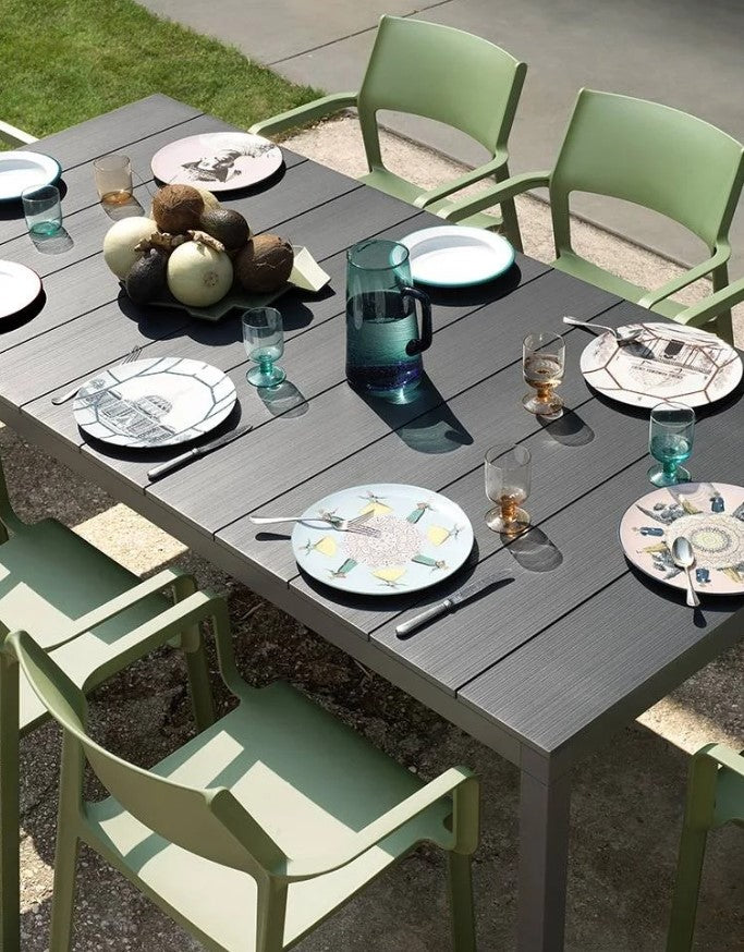 nardi nardi tavolo rio 210 extensible 210 280 x 100 cm h 76 cm alluminio antracite ean 8010352828629