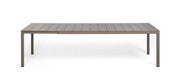 Nardi Tavolo Rio Alluminio 210 Extensible Rettangolare 210 / 280 x 100 Cm H 75 Cm Tortora