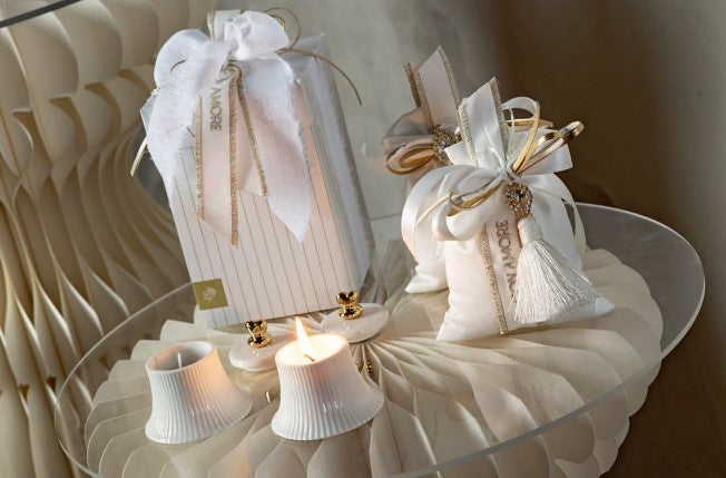 Cupido&Co. Candela Plisse D 65 Cm H 60 Cm Bianca con Scatola