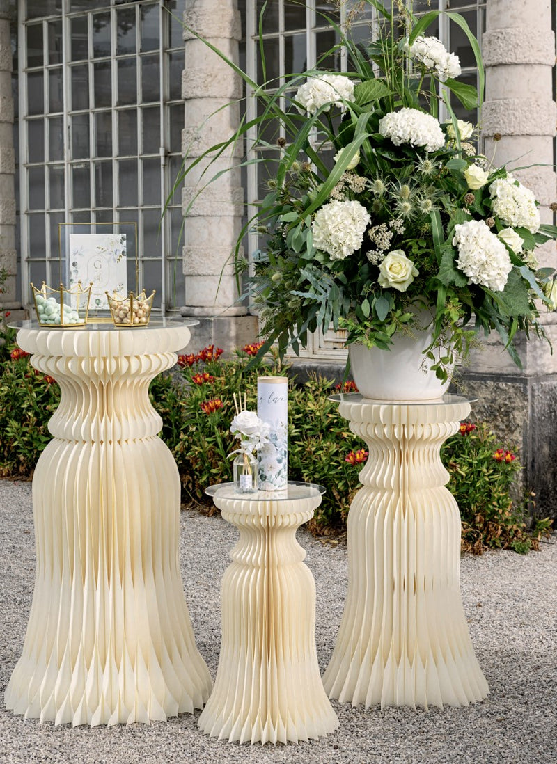 Cupido&Co. Cilindro Carta Av. Pieghevole con Vassoio D 550 Mm H 1000 Mm Beige