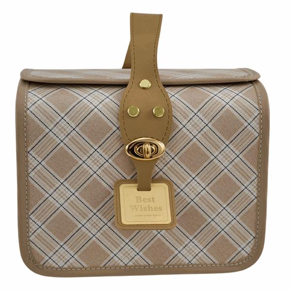L'Arcolaio Bauletto Rettangolare Medio Vintage Brown 21,8x15,7x17 cm