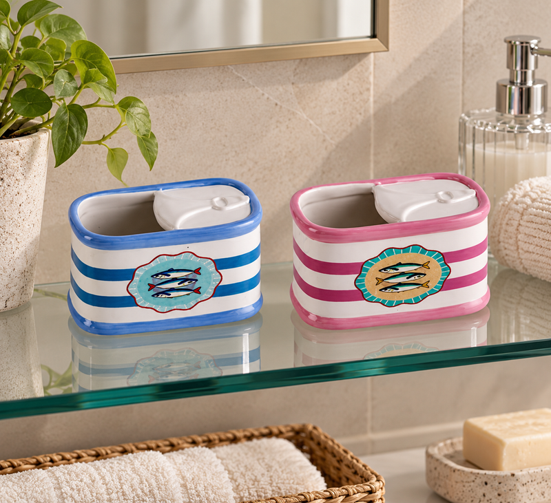 Ad Trend Vaso Decorativo in Ceramica 12 x 7 x 7 cm – Vasetto Ornamentale per Casa, Modelli Assortiti 1 Pz