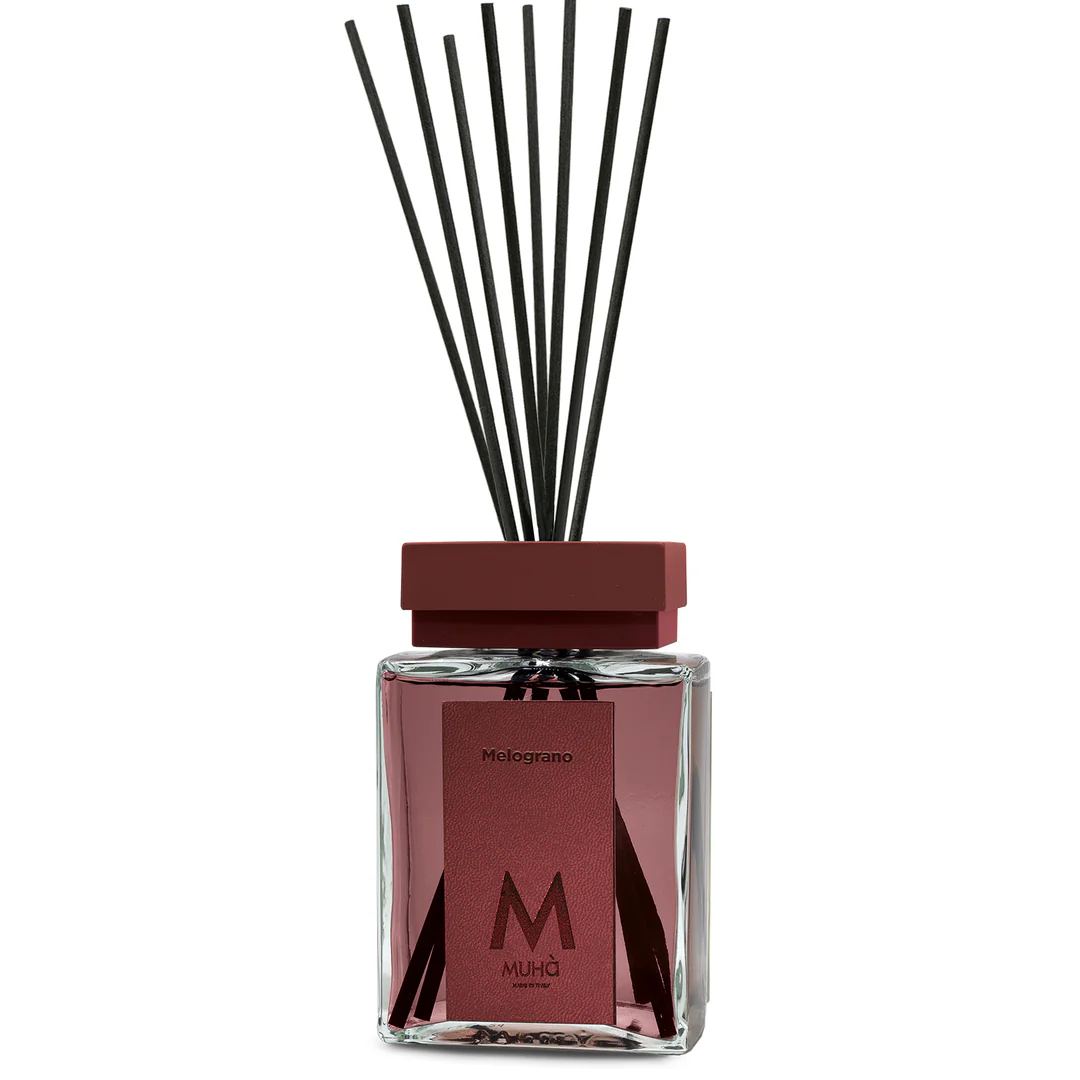 Muhà Luxe Perfume Diffusore Ambiente con Bastoncini Melograno 1.000 Ml