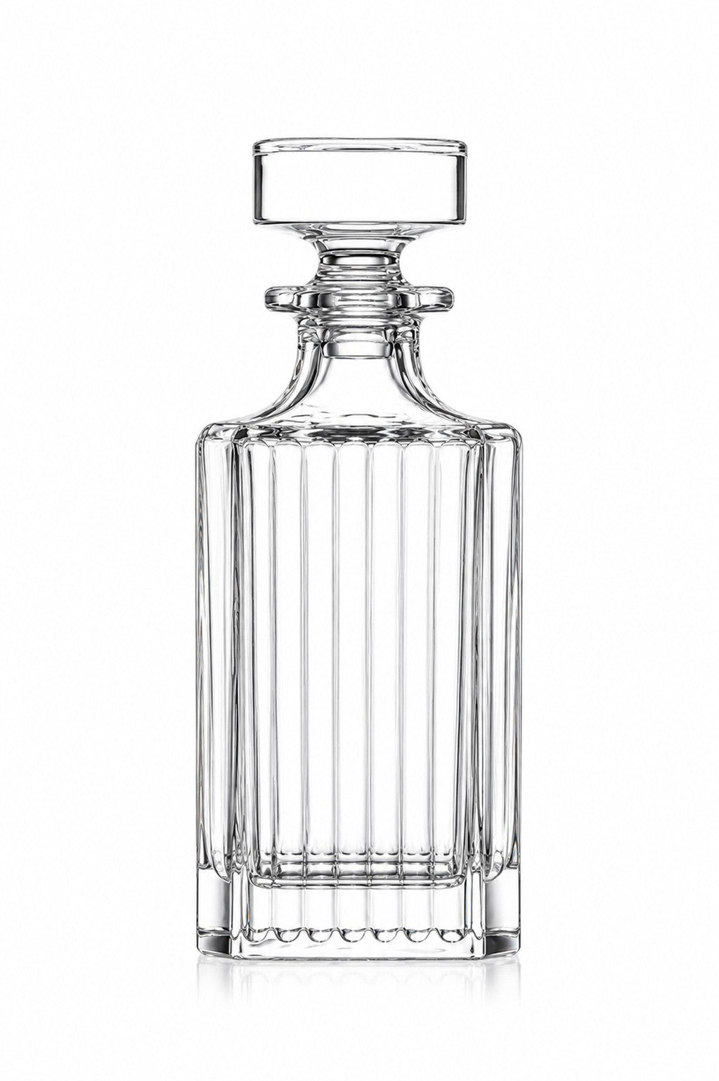 RCR Cristalleria Italiana Timeless - Bottiglia Quadrata con Tappo Quadro in Vetro