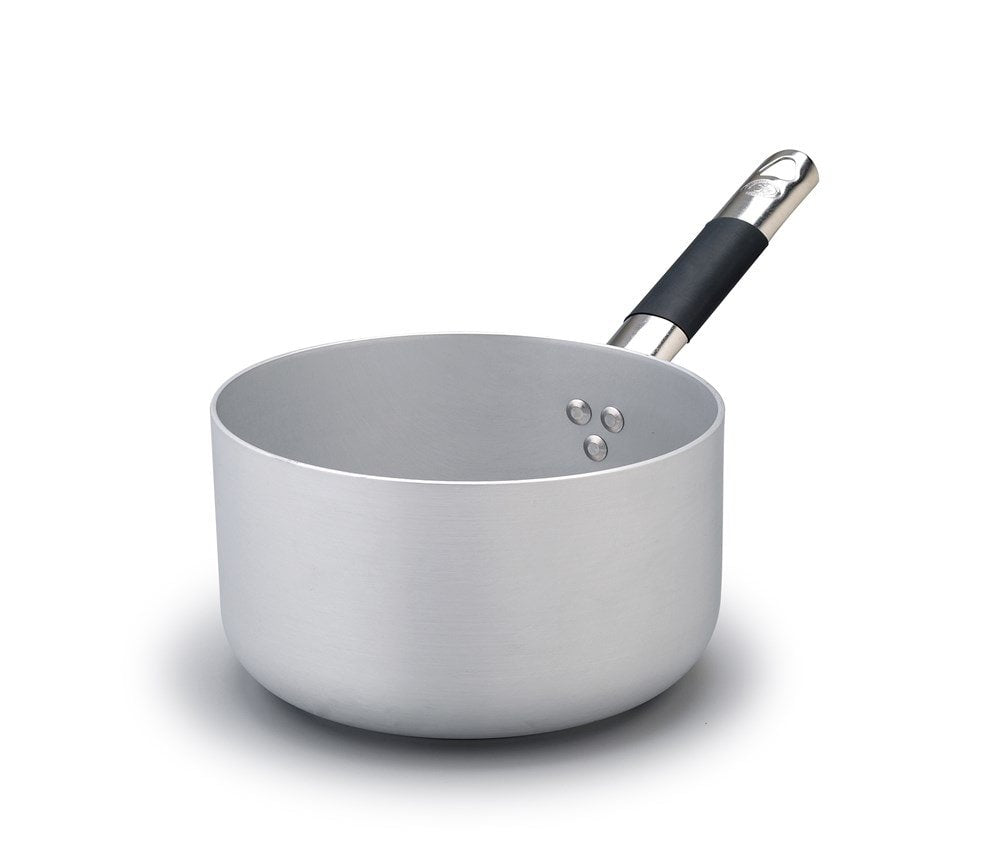 AGNELLI Casseruola Alta con Manico in Alluminio 3mm, Fondo Induzione D 16 cm