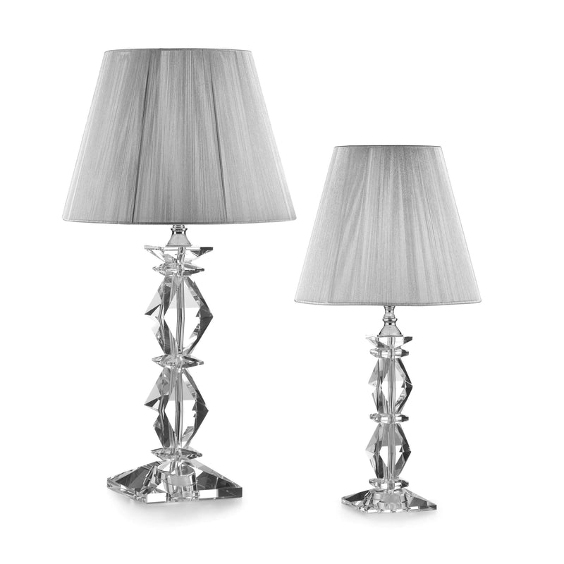 Fade Lampada in Cristallo Murano H 67 Cm – Lampada da Tavolo Elegante Design Classico