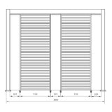 Bizzotto Pannello Verticale Pergola Ocean 232,45 x 30,9 Cm Bianco