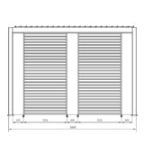 Bizzotto Pannello Verticale Pergola Ocean 232,45 x 30,9 Cm Bianco