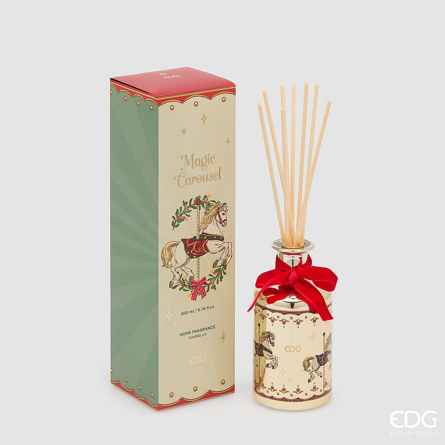 EDG Enzo De Gasperi Profumatore Natalizio Bottiglia 200 ml H15 Ø8 cm Cannella – Profumatore Ambiente