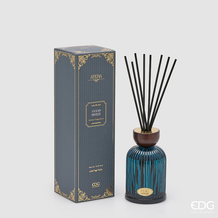EDG Enzo De Gasperi Profumatore Bottiglia Atena Ocean Breeze 460 ml H16 Ø9 cm – Profumo per Ambiente