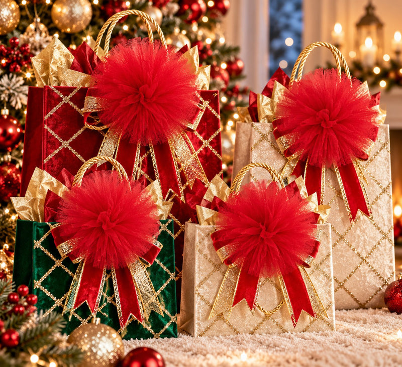 Piovaccari Pon Pon Rosso Ø16 cm – Decorazione Natalizia per Albero di Natale, Addobbi, Feste e Allestimenti Decorativi