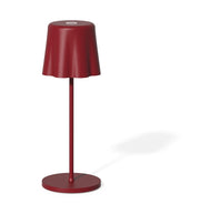 Fade Lampada da Tavolo Aladina Led Ricaricabile H 30 Cm D 11 Cm Wireless Dimmerabile Rosso