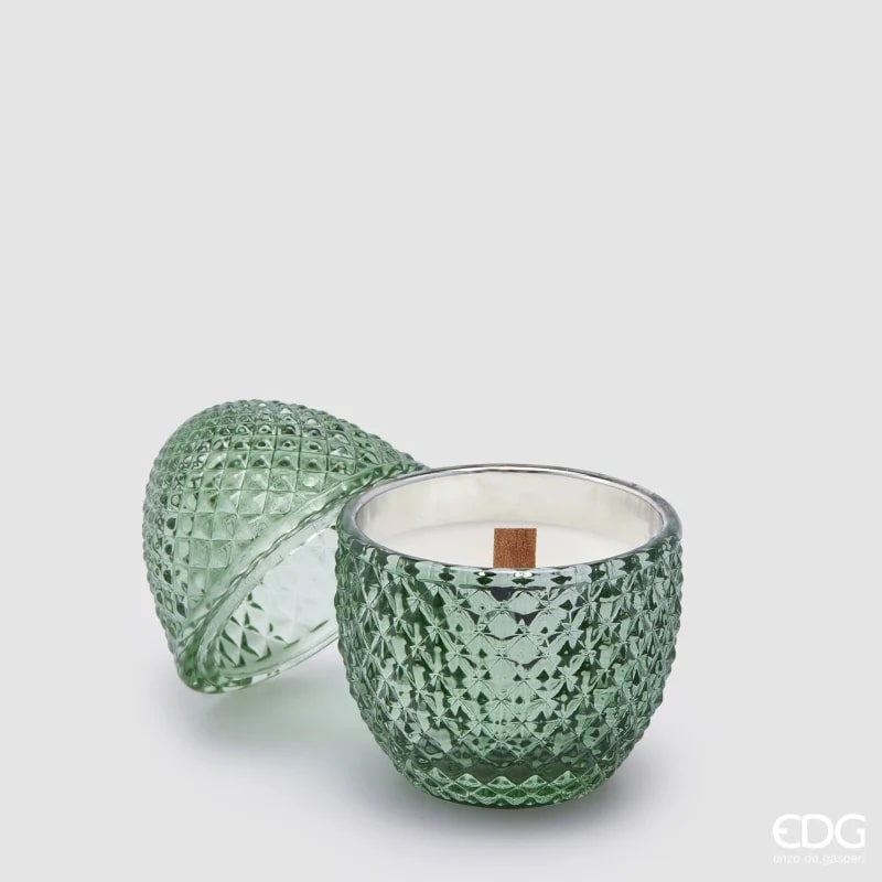 EDG Enzo De Gasperi Candela L'Ove a Forma di Uovo Con Profumo H 12 Cm D 8 Cm Fig & Gardenia