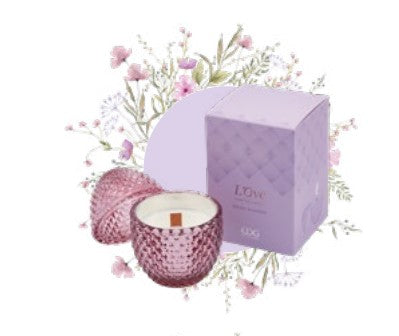 EDG Enzo De Gasperi Candela L'Ove a Forma di Uovo Con Profumo H 12 Cm D 8 Cm Peony & Cassis